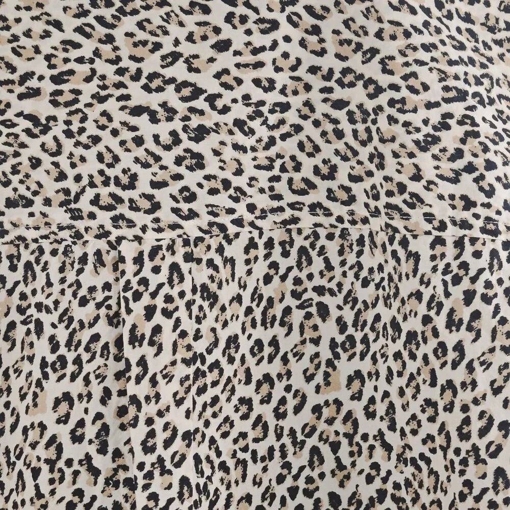 Talbots Plus Petite Leopard Print Button-Down Shirt 3XP 100% Cotton - Picture 7 of 9